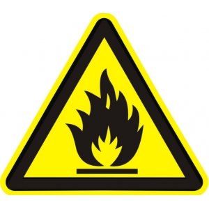 Знак W 01 - Пожароопасно. Легковоспламеняющиеся вещества {price}