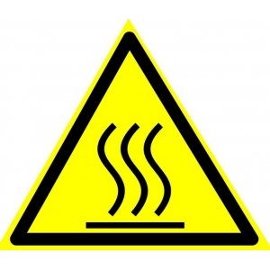 Знак W 26 - Предупреждающий знак пожарной безопасности Осторожно! горячая поверхность {price}