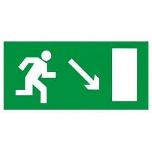 Знак Е 03 - Направление к эвакуационному выходу направо вниз {price}