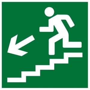 Знак Е 14 - Указание направление к эвакуационному выходу расположенному ниже и предполагающему спуск по лестнице {price}